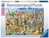 Ravensburger Puzzle 19890 - Sehenswürdigkeiten weltweit - 1000 Teile Puzzle für Erwachsene und Kinder ab 14 Jahren, Motiv mit Big Ben, Freiheitsstatue und mehr