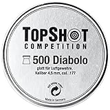 TopShot H&N Sport Diabolo Luftgewehr Luftpistole co2 Munition Kaliber 4,50 mm Jagd Training Wettkampf glatt – 500 Stück