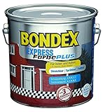 Bondex Express Farbe Plus Farbton Moosgrün 568 / seidenglänzend /2,25 Liter / Wetterschutzfarbe / Dauerschutzfarbe