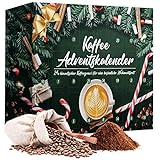 Adventskalender 2021 Kaffee mit 24 Türchen á 20g, 480g voller himmlischen Kaffeegenusses für eine besinnliche Weihnachtszeit, Weihnachtskalender Geschenkset zur Weihnacht- und Adventszeit