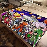 Uniguardian Son Goku Hochwertige Warme Weiche Flanell Plüsch Auf Der Schlafsofa Decke Geeignet Für Klimaanlage Decke Nap Decke (B,150x200cm (60x80in))