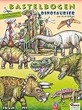 Dinosaurier Bastelbogen mit Figuren & Vulkan Bastelset zum Ausschneiden und Basteln Spielzeug aus Papier für Kinder 5+ Jahre Papiermodelle zum Spielen