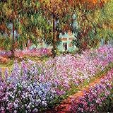 1art1 Claude Monet Poster Der Garten des Künstlers In Giverny, 1900 Kunstdruck Bild 70x70 cm