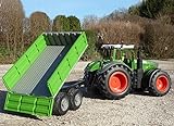 WIM-Modellbau RC Traktor FENDT 1050 + Kipp-Anhänger in XL Länge 70cm Ferngesteuert