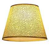 Eastlion 9.8inch E27/E14 PVC Lampenschirm Einfaches Leben Lampenschirme Für Tischlampe/Wandlampe,Gold