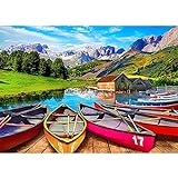 HUADADA 1000 Teile Puzzle | Italy Alpine Lake | 1000 Klassische Puzzles Colourful Puzzle Game (70 * 50cm)