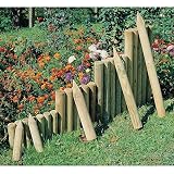 Gartenpirat Palisade ø 6 cm Länge 30 cm aus Holz imprägniert zur Beetumrandung