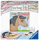 Ravensburger String it Ravensburger 18119 String it Midi Horses – Kreative Fadenbilder mit süßen Pferden kinderleicht aus Kunststoffpins und bunten Faden, White