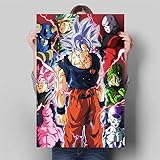 Berühmte Manga Dragon Anime Ball Saiyan Strong Power Muscle Son Wukong Print Poster Leinwand Gemälde Wandkunst Bildergalerie Studio Wohnzimmer Wohnkultur