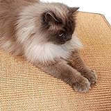 Kratzmatte für Katzen - Fußmatte Sisal Kratzteppich - natürliche Sisalmatte robust - Vorleger aus 100% Sisal - Farbe: Natur 40 x 60 cm