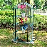 Garten Gewächshaus,Gewächshaus-Ersatzabdeckung Für Pflanzen Mit Rollladen Tragbarer Unterstand Mit Blumenrahmen Mini-Gewächshaus 2 Größen (Color : Klar, Size : 69x49x128cm)
