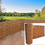 Natürliche Zaunrolle für Balkon Sichtschutz Garten Sichtschutzzaun Bambus Outdoor Schatten für Terrasse Villa 9,2 cm 12,9 cm 12,9