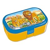 Lutz Mauder Lunchbox * LÖWE * für Kinder | 10697 | Perfekt für Safari Fans | Vesperdose Brotdose Brotzeit Schule Grundschule Einschulung