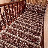 Treppen Teppichstufen, 7er Pack Antirutschstreifen Treppe Set Selbstklebende Streifen Rutschschutz Treppenstufen Matten Für Treppen Außen Und Innen Sicherheit Stufen 09-coffee-27x80cm