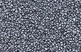 2-2,4m² -25 kg Steinteppich/eingefärbter PU Stein silbergrau metallic 2-4mm, inkl. 1,5kg Epoxidharz-Bindemittel