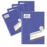 AVERY Zweckform 305-5 Kassenbericht (A5, mikroperforiert, von Rechtsexperten geprüft, für Deutschland und Österreich zur ordnungsgemäßen, kostengünstigen Buchführung, 50 Blatt) 5er Pack weiß