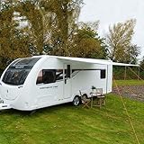Unikka Comfort Wohnwagen Sonnensegel Caravan Tarp 3,6 x 2,4 m Sonnendach inkl. Aufstellstangen UV 50+ Schutz wasserdicht 5000