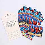 Superhero Einladungsschreiben - simyron 12 pcs Superhero Einladungskarten Kindergeburtstag Mädchen Jungs Einladungskarte Geburtstagsfeier Einladung Kompatibel Mit Superhero