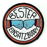 Polizeimemesshop - Bester Einsatzbuddy Rettung Textil Patch -Rettung - Buddy - Feuerw