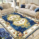 WuTongYu Europäischer Retro-Teppich Maschinenwaschbare, Verdickte, rutschfeste, Schmutzabweisende Heimmatte. Geeignet Für Wohnzimmer, Schlafzimmer, Büro, Konferenzraum, Hotelteppich