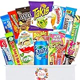 Süßigkeiten aus aller Welt inkl. SPECIAL Getränke | 22 Teile, 1,6kg Großpackungen Amerikanische Box, USA Jumbo Box, Geschenkidee für Anlässe wie Geburtstage, Partybox