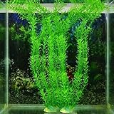 wuayi Aquarium-Pflanzen, künstliches Wassergras, 26 cm, Grün, 3 Stück