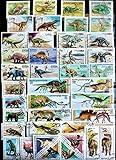 JCNL 50Pcs / Lot Prähistorische Dinosaurier-Briefmarken, die Sich von vielen Ländern unterscheiden Keine Wiederholung unbenutzter markierter Briefmarken zum Sammeln von S.