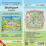 Stuttgart Südwest: Wanderkarte mit Radwegen, Blatt 50-539, 1 : 25 000, Renningen, Sindelfingen, Böblingen, Leinfelden-Echterdingen, Weil im Schönbuch (NaturNavi Wanderkarte mit Radwegen 1:25 000)