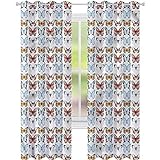 Wärmedämmender Verdunkelungsvorhang, Tier-Schmetterlinge, spirituelle Flügel, 52 x 72 cm (B x L), Vorhang für Glastür
