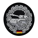 Café Viereck ® Bundeswehr Truppengattung Barettabzeichen Patch Gestickt mit Klett - 8,5 cm hoch (Panzertruppe)