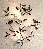 DanDiBo Wandteelichthalter 131002 Teelichthalter Metall 57 cm Wandleuchter Kerzenhalter