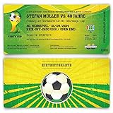 Einladungskarten zum Geburtstag (30 Stück) als WM Fussballticket Karte Ticket Fussball Einladung