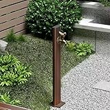Hltdzer Edelstahl-Wassersäule Garten-Wasserhahn, Freistehender Frostsicherer Außenhahn, Vertikale Zapfstelle, Wasserspender für Außenbereiche, Hydrant-Wasserfunktion, Ideal für Garten und T