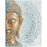 DIY 5D Diamant Malerei Full 40x50cm Buddha Mandala Square Drill Diamond Painting Set Full Groß Quadratische Diamanten Stickerei Strass Stitch Eckige Steine Erwachsene Malen nach Zahlen Perlen B