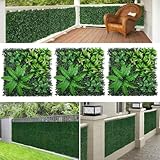 HNGKGJBL 1 STK Pflanzenwand Kunstpflanzen zur Wandmontage 50 x 50 cm Wandgarten Künstliche Pflanzen Deko für Wand Balkon Garten(Type7)