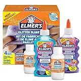 Elmer’s Glitzer-Slime-Set | mit Glitzerkleber in Violett & Blau + 2 Flaschen magischer Schleim-Aktivator-Lösung | 4-teiliges Kit