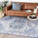 FRAAI | Home & Living Teppich Vintage - Lago Blau - 200x290cm - Baumwolle, Polyester - Rug - Orientalisch - Wohnzimmer, Esszimmer, Schlafzimmer - Carpet