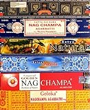 Räucherstäbchen 12 Schachteln Nag Champa Varianten Satya Goloka 182g Incense Sticks