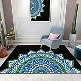 Moderner Teppich Mit Mandaladruck Eignet Sich Für Wohnzimmer-Sofa, Nachttisch, Schlafzimmer, Fußmatten Im Ethnischen Stil, rutschfeste, Verdickte Fußmatten