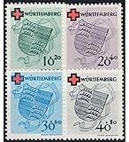 Goldhahn Französische Zone Württemberg postfrisch ** Nr. 40-43 A geprüft u signiert Briefmarken für Sammler