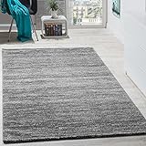 Paco Home Teppich Modern Wohnzimmer Kurzflor Gemütlich Preiswert Meliert in Grau Creme, Grösse:240x320 cm