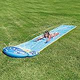 JOYIN 585cm x 90 cm Slip and Slide Wasserrutsche mit 1 Bodyboard, Kinder Wasserrutsche, Sommerspielzeug mit eingebautem Sprinkler für Garten und Outdoor