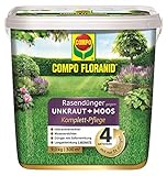 Compo FLORANID Rasendünger gegen Unkraut + Moos Komplett-Pflege, 3 Monate Langzeitwirkung, Feingranulat, 18 kg, 600 m²