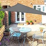OKAWADACH Sonnensegel Dreieck 2x2x2m, 95% UV Schutz Polyester Sonnensegel Wasserdicht inkl Befestigungsseile Sonnensegel Sonnenschutz für Garten Balkon und Terrasse, Grau