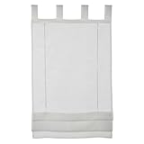 Raffrollo Voile Schlaufen weiß 70 x 140