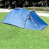 Wanderlust Kuppelzelt/Outdoor Zelt für 3 Personen - Ideal für Camping-Einsteiger und Festivalbesucher - Blau