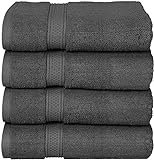 Utopia Towels - 4er Pack Badetuch Set Badetücher aus Baumwolle 600 g/m² - 69 x 137 cm (Grau)