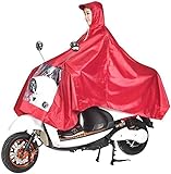 GETSTREE Regen, Regen, Radfahren Regen Poncho Unisex Poncho Outdoor Motorrad Roller Radfahren Jacke Regenmantel Cape (Size : Rose Red_4XL)