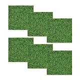 YUEKUN Kunstrasen-Fliesen, 15 x 15 cm, Kunstrasen, Astro, Garten, Rasen, hohe Dichte, realistisch aussehend, hochfloriger Kunstrasen, 6 Stück