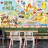 3D Pokemon Tapeten Anime Cartoon Wandbild Pikachu Kinderzimmer Schlafzimmer Hintergrund Selbstklebende Tapete